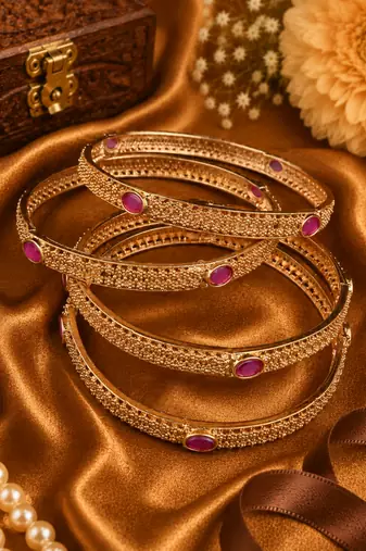 Ruby Accent Heritage Bangle