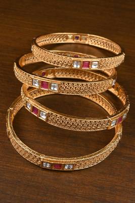Ruby Royal Filigree Stone Bangle 3