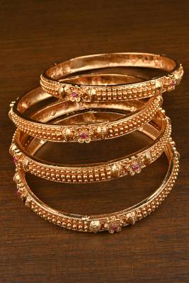 Floral Accent Heritage Bangle 3