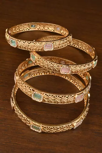 Heritage Vinework Pastel Stone Bangle