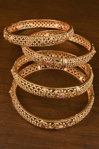 Heritage Floral Lattice Bangle