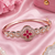 Rose gold finish roselle bloom bracelet