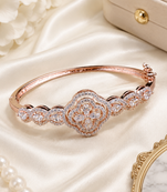 Rose gold finish lumina bloom bracelet