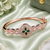 Rose gold finish emeraldia bracelet