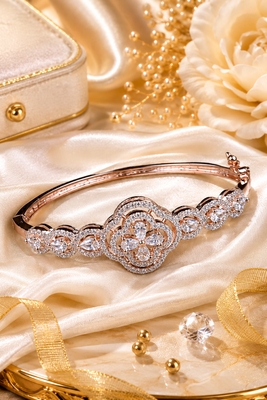 Rose gold finish lumina bloom bracelet 2