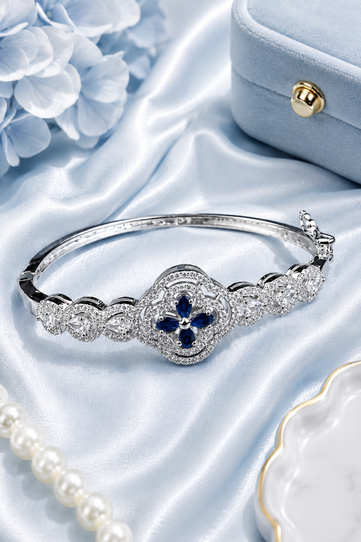RHODIUM FINISH OCEANIQUE BRACELET