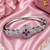 Rhodium finish roselle bloom bracelet