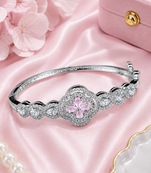 Rhodium finish blushmere bracelet