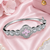 Rhodium finish blushmere bracelet