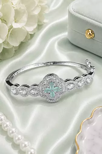 Rhodium finish mintara bracelet