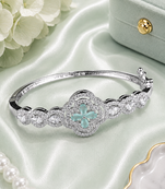 Rhodium finish mintara bracelet