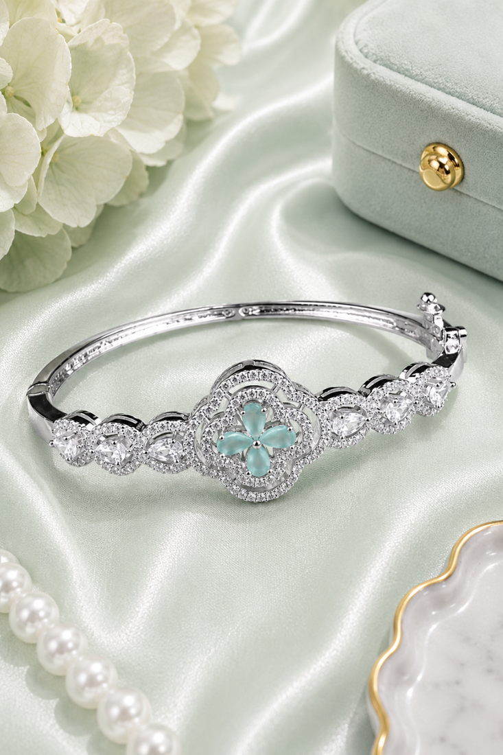 Rhodium finish mintara bracelet