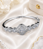 Rhodium finish lumina bloom bracelet
