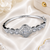 Rhodium finish lumina bloom bracelet