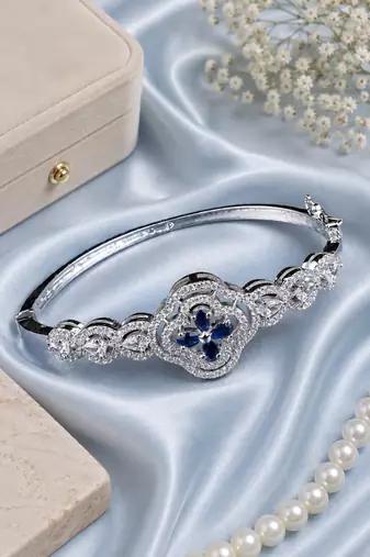 RHODIUM FINISH OCEANIQUE BRACELET
