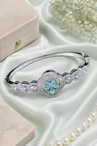 Rhodium finish mintara bracelet