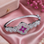 Rhodium finish roselle bloom bracelet