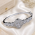 Rhodium finish lumina bloom bracelet