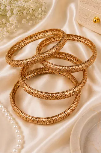 Classic Heritage Gold Plated Bangles