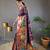 Wine soft silk blend saree with rich weaved heavy pallu & 3d traditional design with gold and silver zari