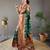 Green style silk blend zari weaving contrust border saree with blouse