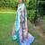 Traditional lavender silk blend saree with vibrant floral motifs