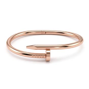 Pure copper nail design openable free size cuff bracelet for men women 1