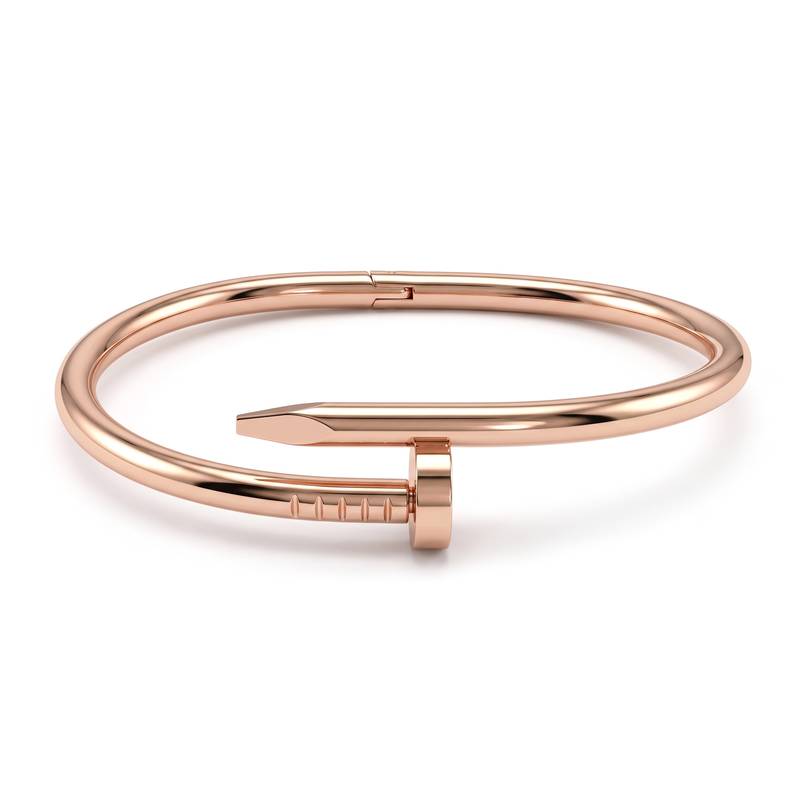 Pure copper nail design openable free size cuff bracelet for men women
