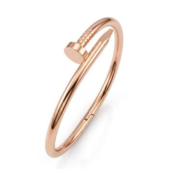 Pure copper nail design openable free size cuff bracelet for men women 2
