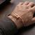 Pure copper nail design openable free size cuff bracelet for men women