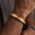 Brass micron gold plated ayat ul kursi cuff bangle bracelet for men muslim islamic spiritual jewellery