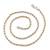 Brass micron dual tone gold silver plated rope design necklace chain for men women