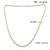 Brass micron dual tone gold silver plated rope design necklace chain for men women