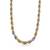Brass micron dual tone gold silver plated rope design necklace chain for men women