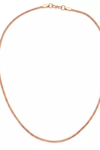 Pure copper alloy round body necklace chain for men women