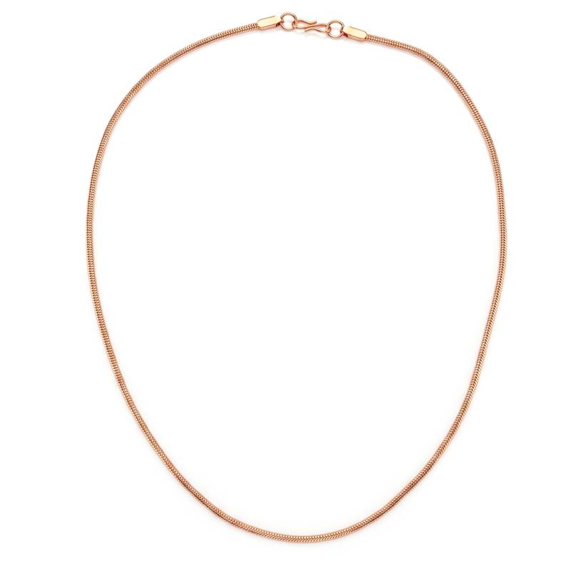 Pure copper alloy round body necklace chain for men women