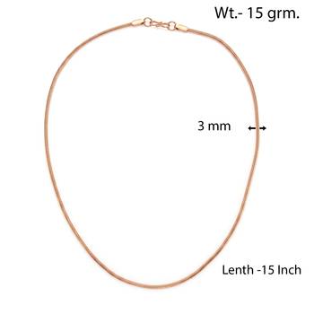 Pure copper alloy round body necklace chain for men women 3