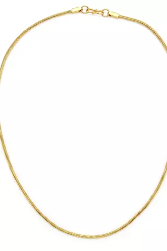 Brass micron 1 gram gold round body necklace chain for men women