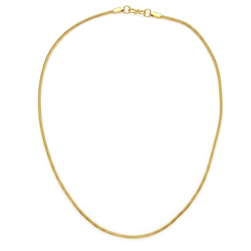 Brass micron 1 gram gold round body necklace chain for men women