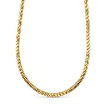 Brass micron 1 gram gold round body necklace chain for men women 2