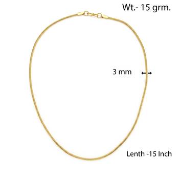 Brass micron 1 gram gold round body necklace chain for men women 3