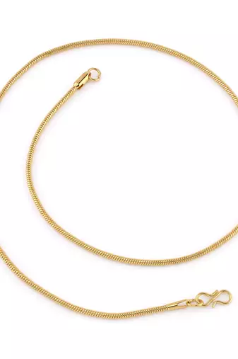 Brass micron 1 gram gold round body necklace chain for men women