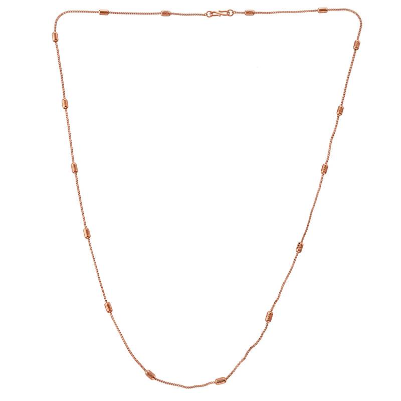 Pure copper thin light weight chain necklace for men women