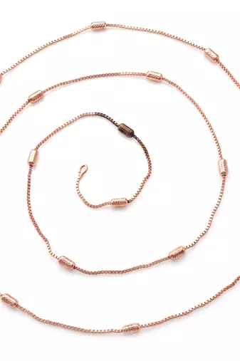 Pure copper thin light weight chain necklace for men women