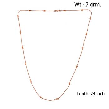 Pure copper thin light weight chain necklace for men women 4