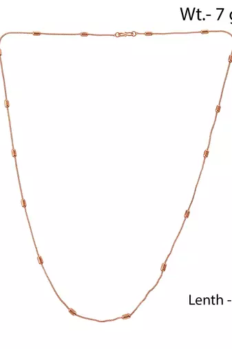Pure copper thin light weight chain necklace for men women