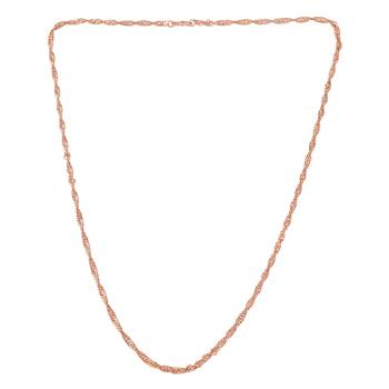 Pure copper thin light weight chain necklace for men women 1