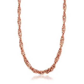 Pure copper thin light weight chain necklace for men women 2