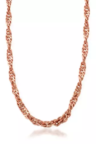Pure copper thin light weight chain necklace for men women