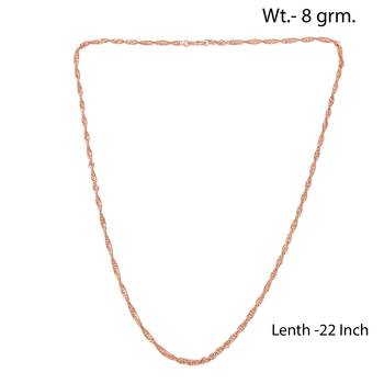 Pure copper thin light weight chain necklace for men women 3